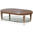 AICO Michael Amini Villa Cherie Oval Cocktail Table - Hazelnut
