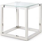 AICO Michael Amini State St. Square End Table - Glossy White (CL1A) - CLEARANCE SALE