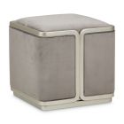 AICO Michael Amini Linea Ottoman Gray Pearl SilverMist