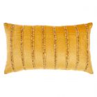 Nourison Home Sofia Beaded Stripes 12" x 21" Gold Indoor Throw Pillow