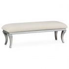 AICO Michael Amini Hollywood Swank Platinum Faux Sheepskin Bed Bench (CL1A) - CLEARANCE SALE