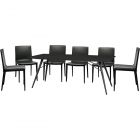 Nuevo Furniture Piper 78.8" Dining Table Set in Ebonized