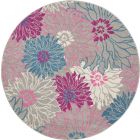 Nourison Home Passion PSN17 5' x Round Grey Contemporary Indoor Rug (Dropshippable)