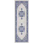 Nourison Home Whimsicle WHS03 2' x 6' Ivory Blue Farmhouse Indoor Rug (Dropshippable)