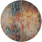Nourison Home Celestial CES15 7'10" x Round Multicolor Modern Indoor Rug