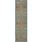 Nourison Home Allur ALR03 2'3" x 7'6" Turquoise Ivory Runner Bohemian Indoor Rug