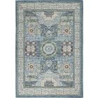 Nourison Home Ankara Global ANR17 4' x 6' Ivory Light Blue Rectangle Bohemian Indoor Rug (Dropshippable)