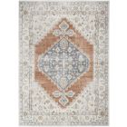 Nourison Home Astra Machine Washable ASW11 5'3" x 7' Grey Multicolor Rectangle Vintage Indoor Rug