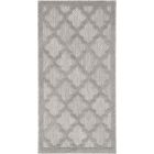 Nourison Home Easy Care NES01 2' x 4' Silver Grey Modern Rug (Dropshippable)