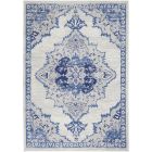 Nourison Home Whimsicle WHS14 4' x 6' Ivory Blue Bohemian Indoor Rug (Dropshippable)