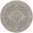Nourison Home Lynx LNX04 7'10" x Round Ivory Taupe Vintage Indoor Rug