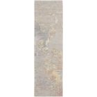 Nourison Home Silk Shadows SHA20 2'3" x 8' Silver Modern Indoor Rug (Dropshippable)