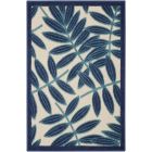 Nourison Home Aloha ALH18 2'8" x 4' Navy Rectangle Tropical Rug