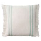 Nourison Home Lifestyle Cotton Linen Stripes 20" x 20" Sage Indoor Throw Pillow