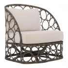 Bernhardt Exteriors Bali Swivel Chair, Peppercorn #6031-002 (Grade M)