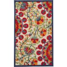 Nourison Home Aloha ALH20 3' x 5' Red/Multi Rectangle Transitional Rug (Dropshippable)