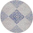 Nourison Home Whimsicle WHS18 5' x Round Grey Blue Bohemian Indoor Rug (Dropshippable)