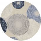 Nourison Home Aloha ALH29 7'10" x Round Blue/Grey Modern Rug