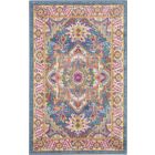 Nourison Home Passion PSN20 1'10" x 2'10" Teal Multicolor Bohemian Indoor Rug (Dropshippable)