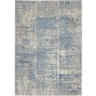 Nourison Home Solace SLA02 5'3" x 7'3" Ivory/Grey/Blue Modern Indoor Rug (Dropshippable)