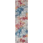 Nourison Home Ankara Global ANR10 2'4" x 8' Multicolor Runner Modern Indoor Rug (Dropshippable)