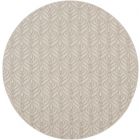 Nourison Home Aloha ALH35 7'10" x Round Ivory Grey Round Tropical Rug (Dropshippable)