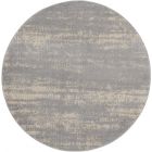 Nourison Home Essentials NRE03 8' x Round Grey/Beige Modern Rug (Dropshippable)