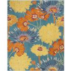 Nourison Home Allur ALR06 7'10" x 9'10" Turquoise Multicolor Rectangle Contemporary Indoor Rug (Dropshippable)
