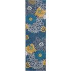 Nourison Home Passion PSN17 2'2" x 7'6" Blue Contemporary Indoor Rug (Dropshippable)