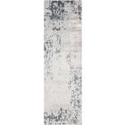 Nourison Home Silk Shadows SHA16 2'3" x 8' Silver Grey Vintage Indoor Rug (Dropshippable)