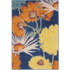 Nourison Home Allur ALR06 2' x 3' Navy Multicolor Rectangle Contemporary Indoor Rug