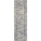 Nourison Home Colorado CLR01 2'3" x 7'6" White Blue Modern Indoor Rug (Dropshippable)
