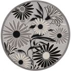 Nourison Home Aloha ALH33 7'10" x Round Black White Round Contemporary Rug