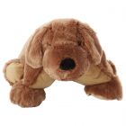 Nourison Home Plush Lines Stuffed Dog 18" x 22" Brown Indoor Plush Animal Throw Pillow