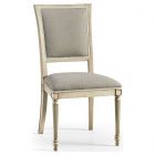 Jonathan Charles Flare Upholstered Side Chair in Bleached Walnut - Set of 2