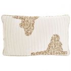 Nourison Home Sofia Ribbed Stripe 12" x 20" Ivory Gold Indoor Throw Pillow