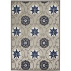 Nourison Home Aloha ALH19 3'6" x 5'6" Grey/Blue Rectangle Contemporary Rug