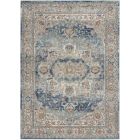 Nourison Home Quarry QUA11 5'3" x 7'3" Ivory Blue Vintage Indoor Rug (Dropshippable)