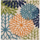 Nourison Home Aloha ALH05 5' x Square Multicolor Tropical Rug