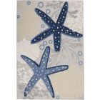 Nourison Home Aloha ALH24 5'3" x 7'5" Blue/Grey Rectangle Coastal, Nautical & Beach Rug