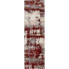 Nourison Home Maxell MAE14 2'2" x 7'6" Ivory/Red Modern Indoor Rug (Dropshippable)