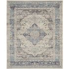 Nourison Home Vintage Kashan VKA07 7'10" x 9'10" Ivory Blue Vintage Indoor Rug (Dropshippable)