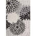 Nourison Home Aloha ALH05 3'6" x 5'6" Black/White Rectangle Tropical Rug