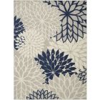 Nourison Home Aloha ALH05 7'10" x 10'6" Ivory/Navy Rectangle Tropical Rug
