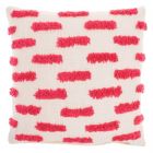 Nourison Home Lifestyle Tufted Lines 18" x 18" Hot Pink Indoor Throw Pillow
