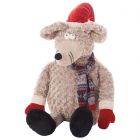 Nourison Home Plush Lines Holiday Mouse Plush Toy 23" x 24" Grey Indoor Throw Pillow