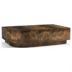 Jonathan Charles Jacques Radius Cocktail Table in Walnut Burl