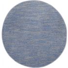 Nourison Home Essentials NRE01 4' x Round Blue/Grey Outdoor Rug (Dropshippable)