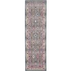 Nourison Home Vintage Kashan VKA05 2' x 6' Grey/Multi Bohemian Indoor Rug (Dropshippable)