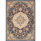 Nourison Home Passion PSN22 5'3" x 7'3" Navy Multicolor Transitional Indoor Rug (Dropshippable)